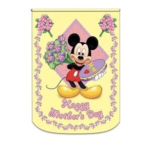 Happy Mother's Day Flag 2005 Hamilton Collection Mickey‎ & Friends 28x40